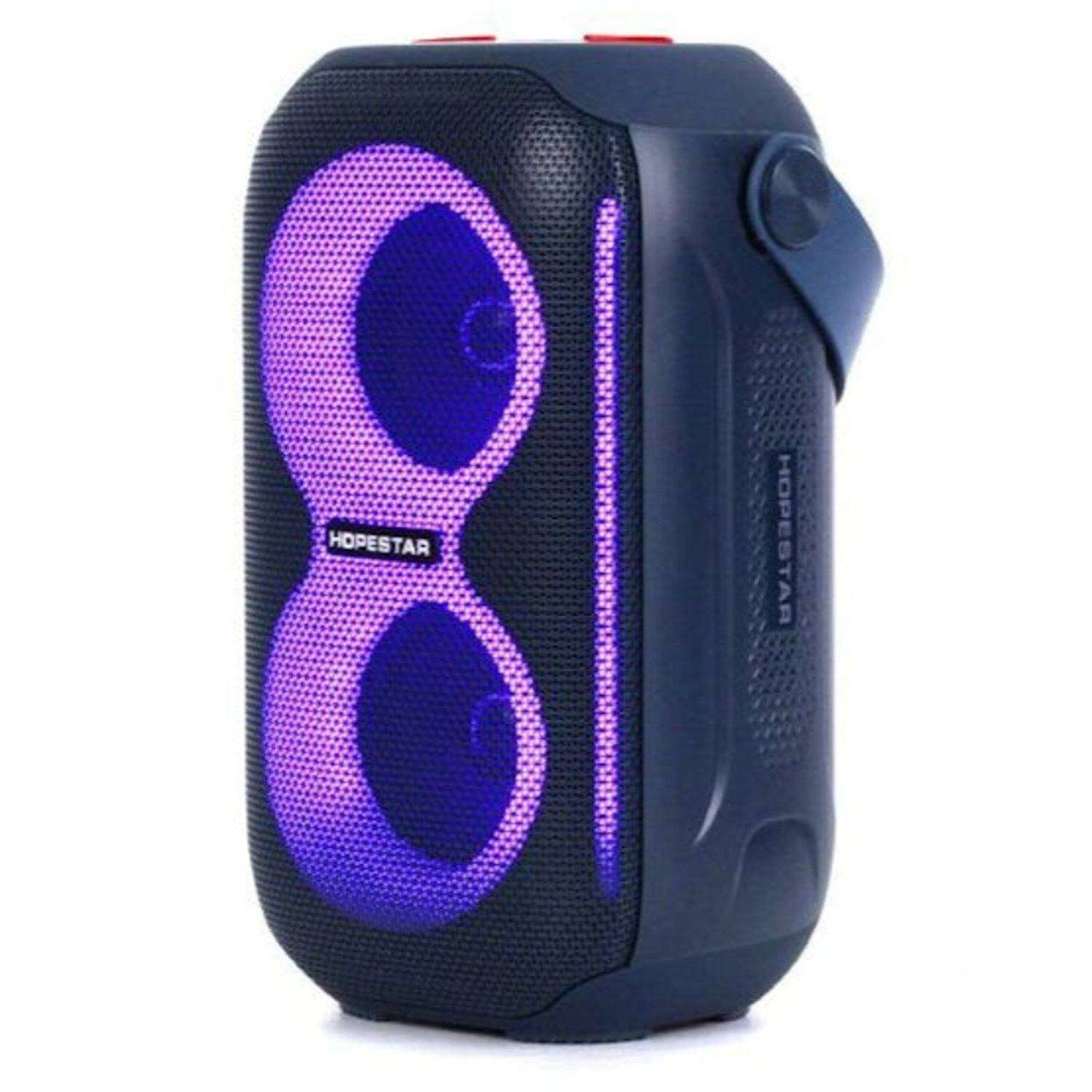 Parlante Hopestar PARTY 200 MINI Bluetooth portátil con luces LED, sonido potente y batería recargable. Ideal para música en casa o reuniones.