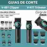 Máquina De Cortar Pelo VGR 3 En 1 Profesional Con Trimmer y Shaver USB-C - Imagen 3