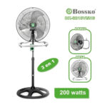 Ventilador Bossko BK-8218VI-NG Pedestal 3 en 1 De 18" 200w
