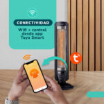 Estufa Eléctrica Fibra Carbono Kendal KFC-600D Wifi 700w Cobertura 14m2 - Imagen 7