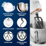 Batidora Planetaria Oster FPSTSMPL4W Heatsoft 5.2L Blanco - Imagen 7