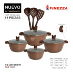 Juego de Ollas Finezza FZ-X1728BW Ultra granito de 11 Pzas