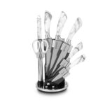 Set De Cuchillos + Tijeras Miray SCM-2 de 8 Pzas Acero Inoxidable