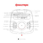 Torre de Sonido Furacao Maxtron MX-1502DL BT USB Función DSP 15x2 - Imagen 5