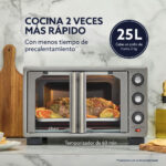 Horno Eléctrico - Airfryer Oster TSSTTV25FDMAFNS-053 25L Puertas Francesas - Imagen 7