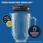 Licuadora Oster BLSTPBRG Osterizer Max 1500W Vaso de Vidrio 1.75 L - Imagen 3