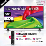 Televisor LG 50NU800BPSC 50" Pulg Nano 4K UHD AI Smart TV 2026
