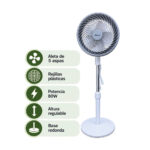 Ventilador Pedestal Dioré MSF-1001 de 80w 10"