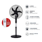 Ventilador pedestal Evolution FS45M1R 18” 180W C.C Remoto